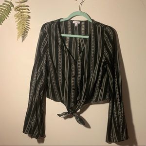 Flared boho crop top